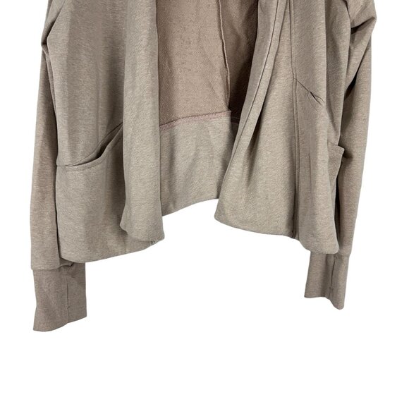 Harmony And Balance Open Front Cardigan Womens Large Neutral Tan Knit - Picture 2 of 6